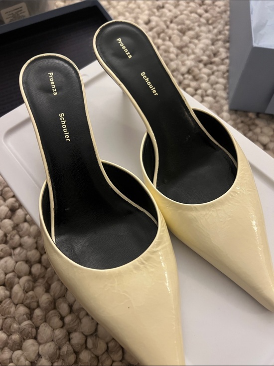 Proenza Schouler Shoes - Proenza Schouler Ivory Heeled Mules, size EU 39